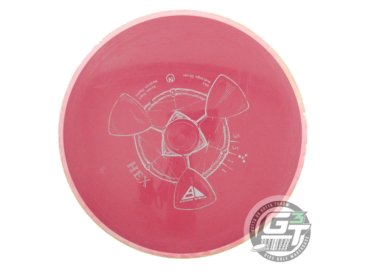 USED Axiom Discs Neutron Hex 176g Dark Pink Lt. Pink Rim Midrange Disc