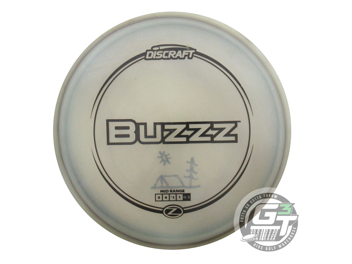 USED Discraft Z Buzzz 175g Gray Black Stamp Midrange Golf Disc