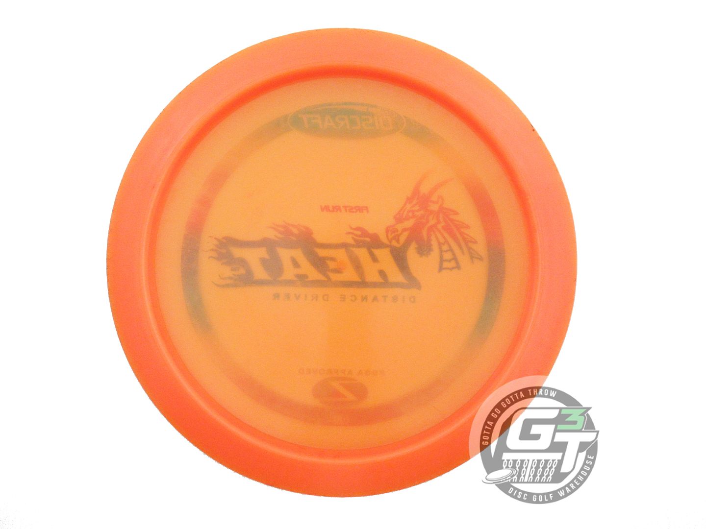 USED Discraft FIRST RUN Z Heat 165g Orange Rainbow Foil Distance Driver Disc