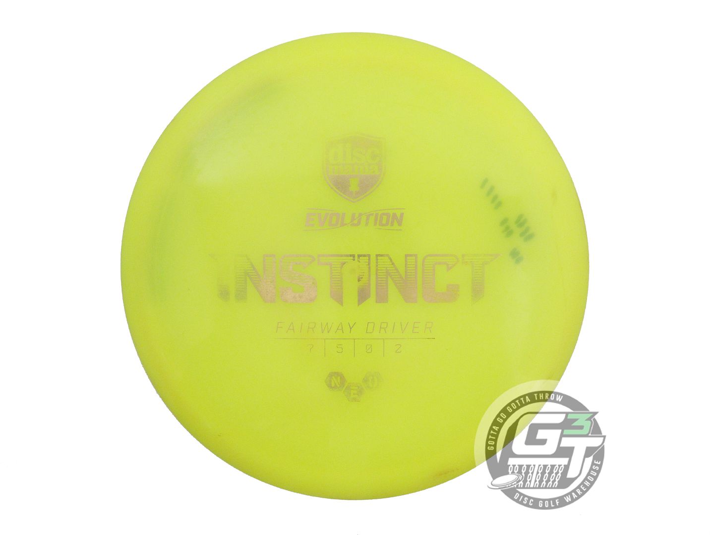 USED DiscMania Neo Instinct 175g Yellow Gold Foil Fairway Driver Golf Disc