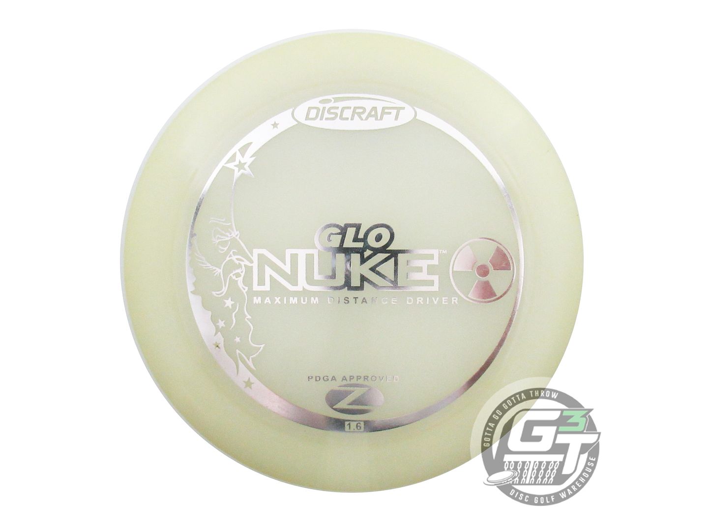 USED Discraft Glo Z Nuke 171g Silver Foil Distance Driver Golf Disc