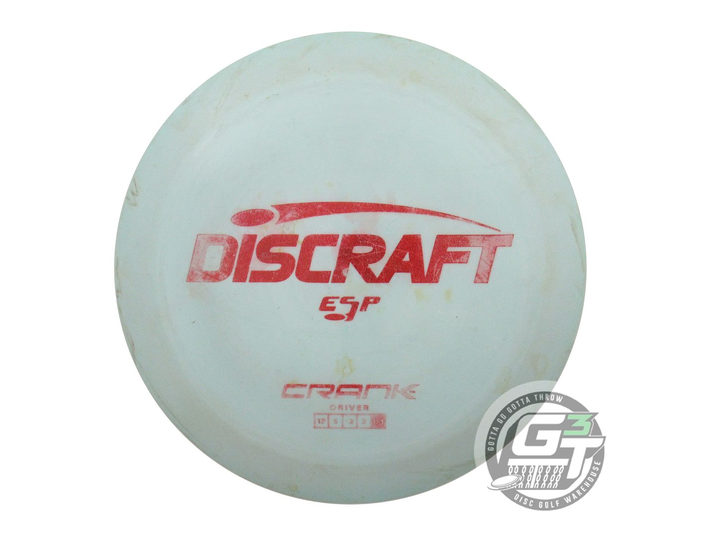USED Discraft ESP Crank 175g Sky Blue Red Stamp Distance Driver Golf Disc