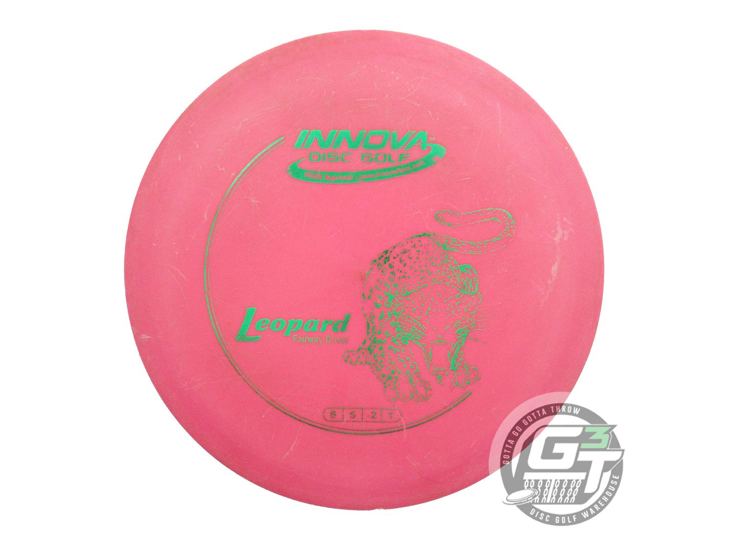 USED Innova DX Leopard 175g Pink Green Foil Fairway Driver Golf Disc