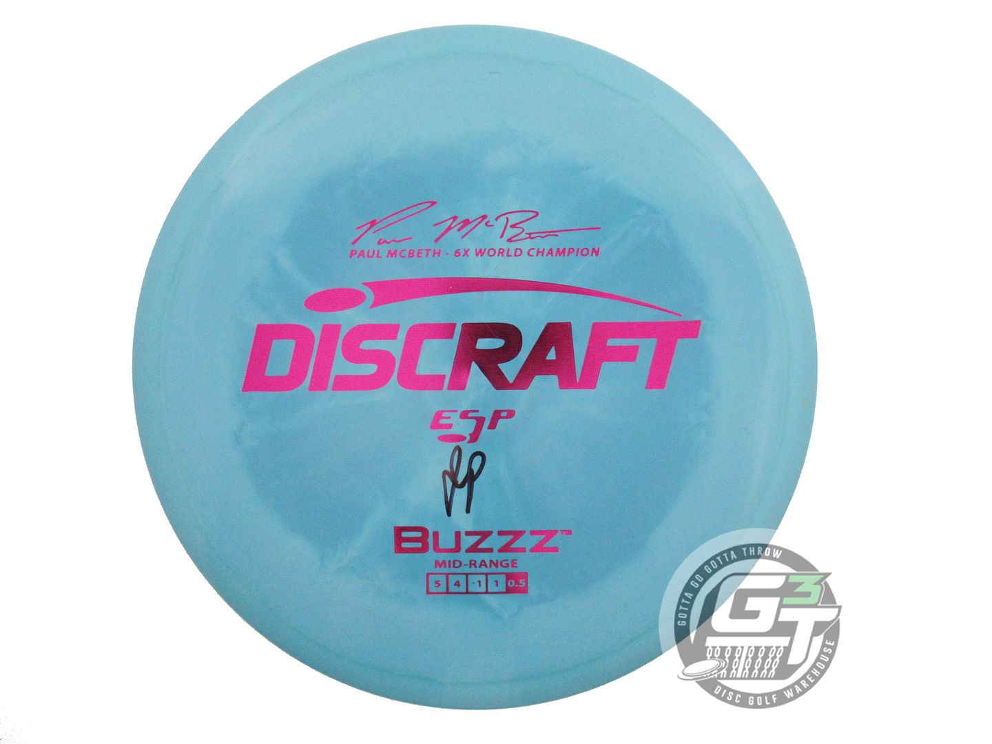 USED Discraft [McBETH] ESP Buzzz 173g Teal Magenta Foil Midrange Golf Disc