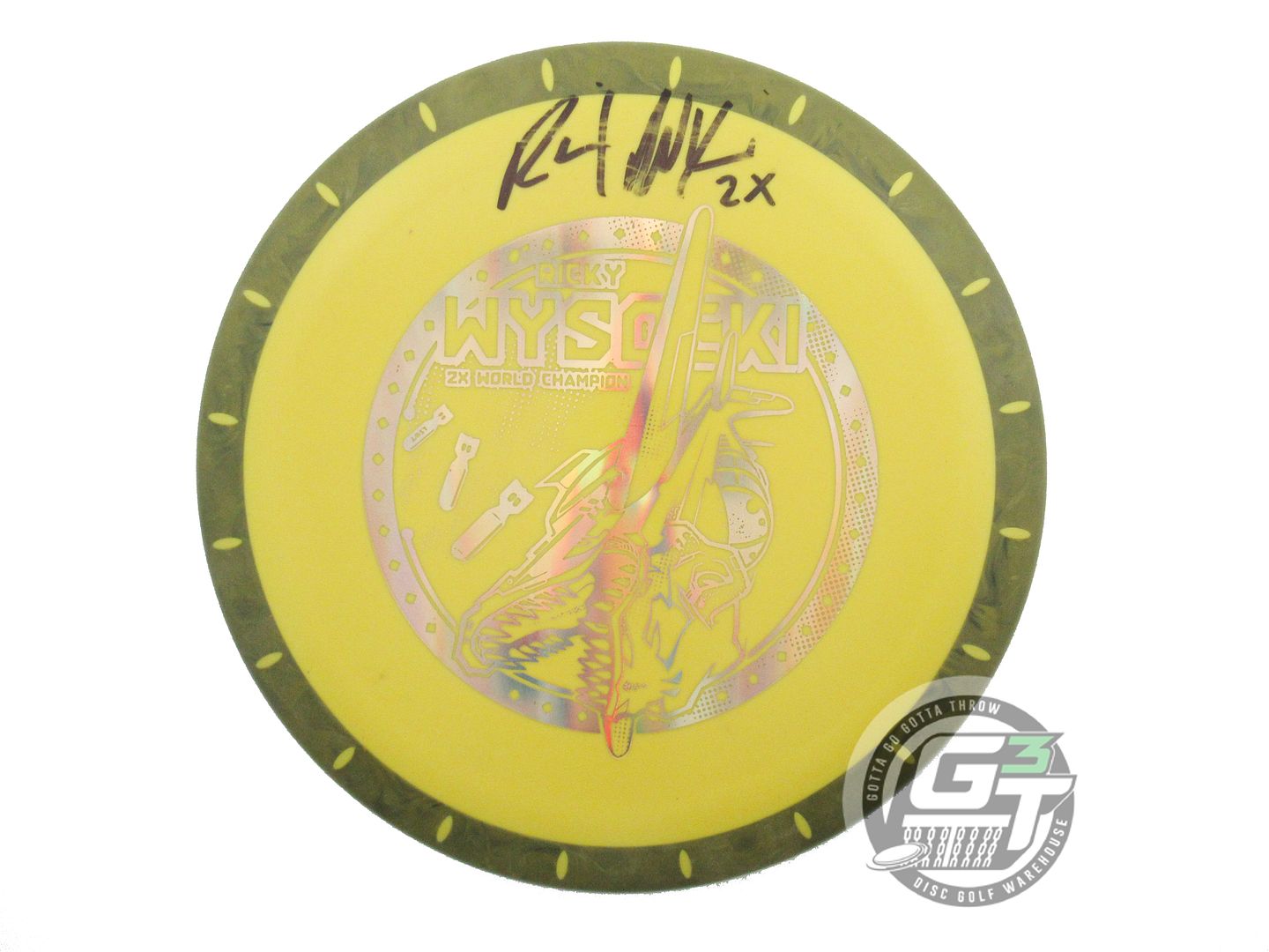 USED Innova [WYSOCKI] SIGNED XT Nova 175g Yellow Gold Holo Gold Rim Putter Disc