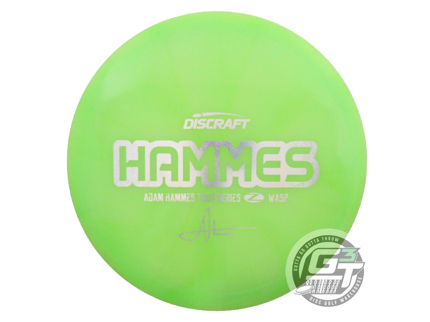 USED Discraft [HAMMES] Z Swirl Wasp 180g Lime Silver Glitter Foil Midrange Disc