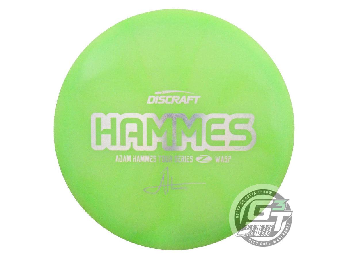 USED Discraft [HAMMES] Z Swirl Wasp 180g Lime Silver Glitter Foil Midrange Disc