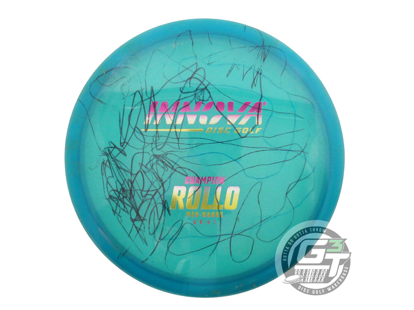 USED Innova Champion Rollo 180g Teal Sunset Foil Midrange Golf Disc
