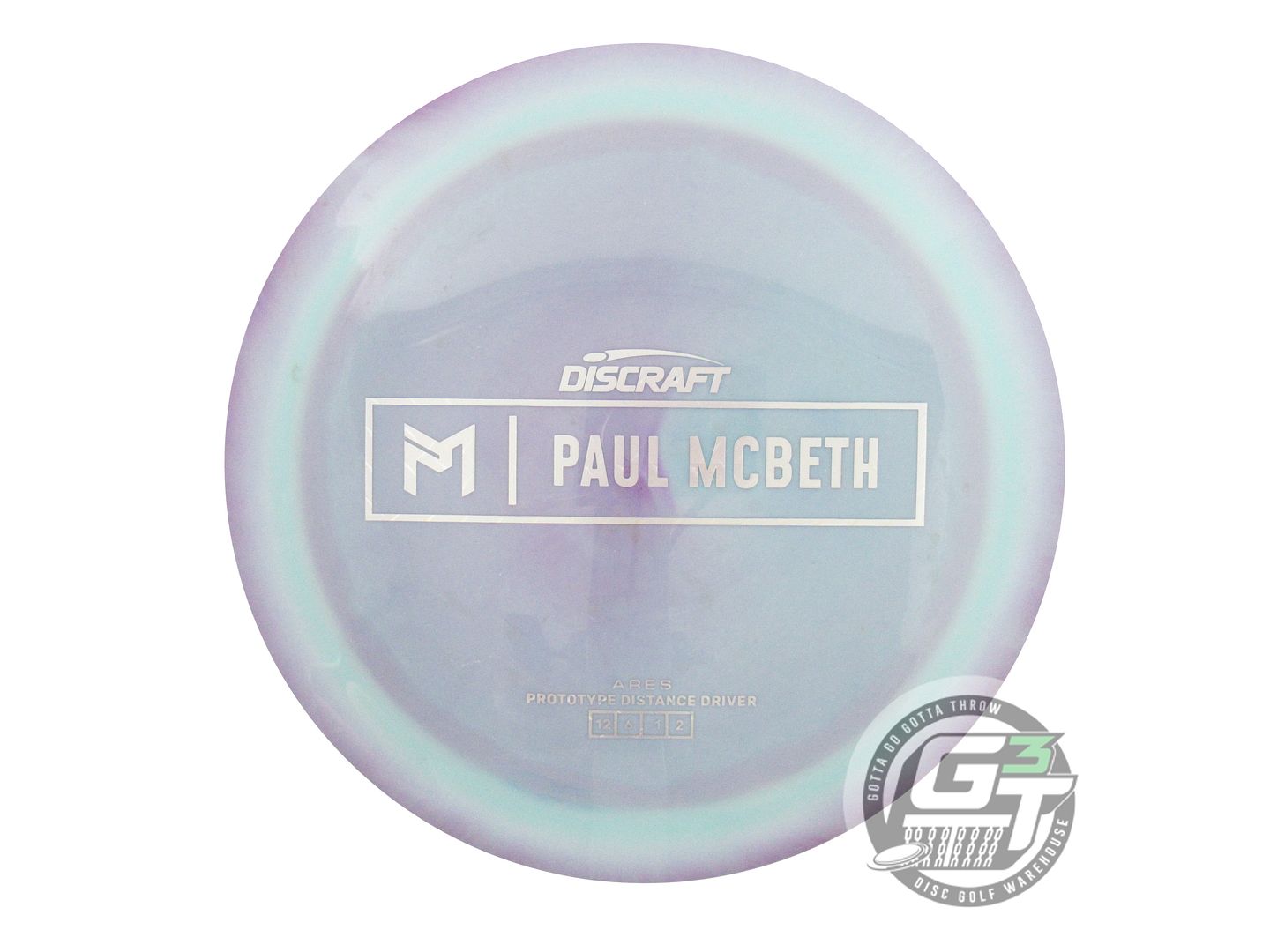 USED Discraft [McBETH] Proto ESP Ares 174g Lilac-Seafoam Driver Golf Disc