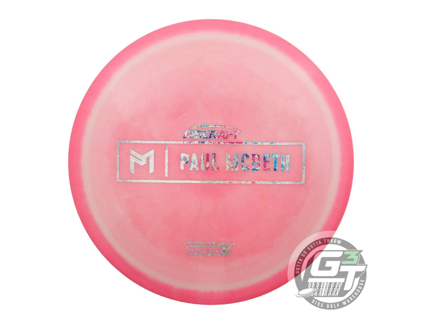 USED Discraft [McBETH] Proto ESP Anax 174g Pink Fireworks Foil Driver Golf Disc