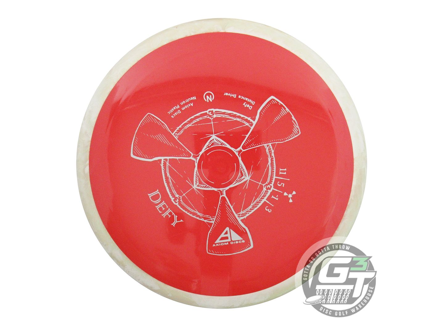 USED Axiom Discs Neutron Defy 173g Red White Rim Distance Driver Golf Disc