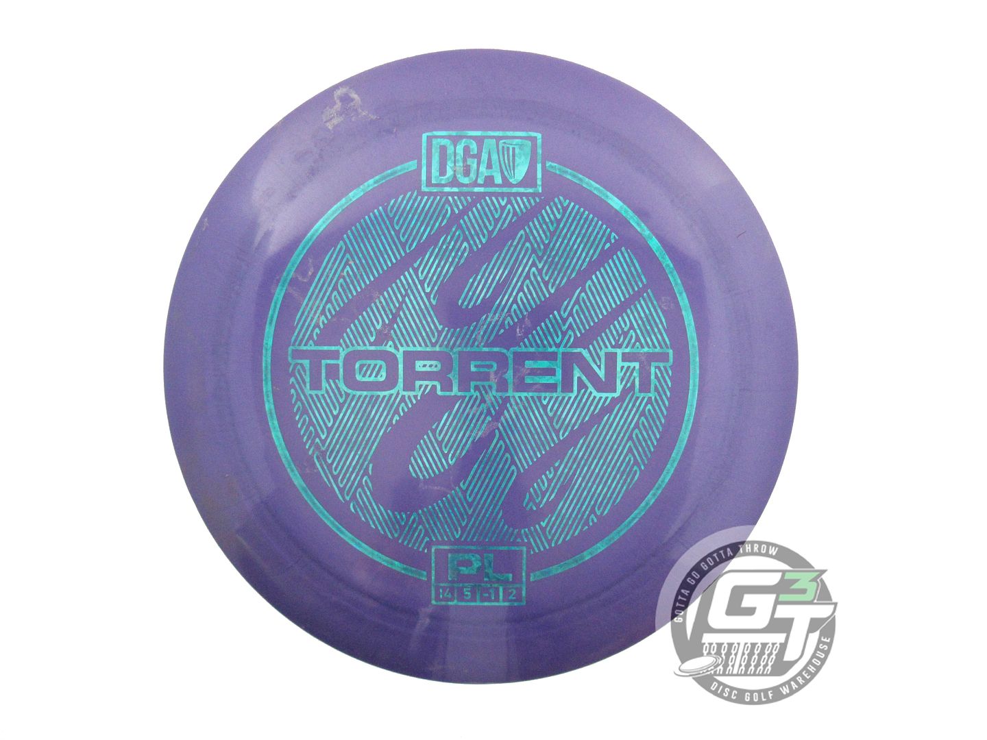 USED DGA ProLine Torrent 174g Purple Teal Heart Foil Distance Driver Disc