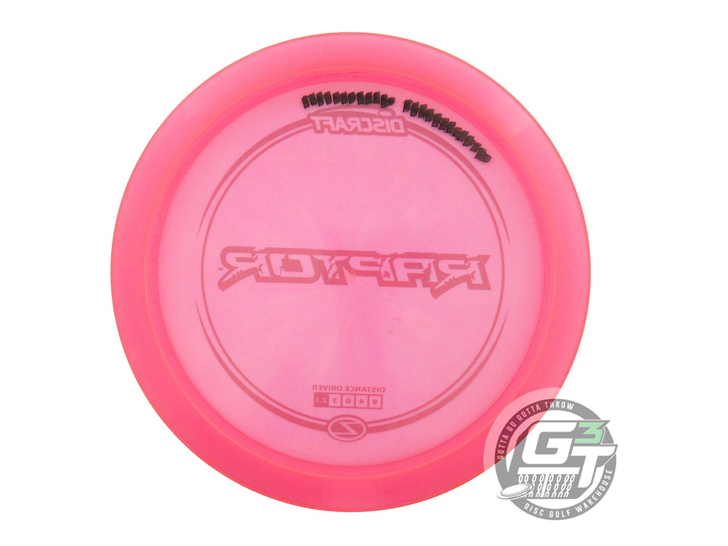USED Discraft Z Raptor 176g Pink Silver Foil Distance Driver Golf Disc