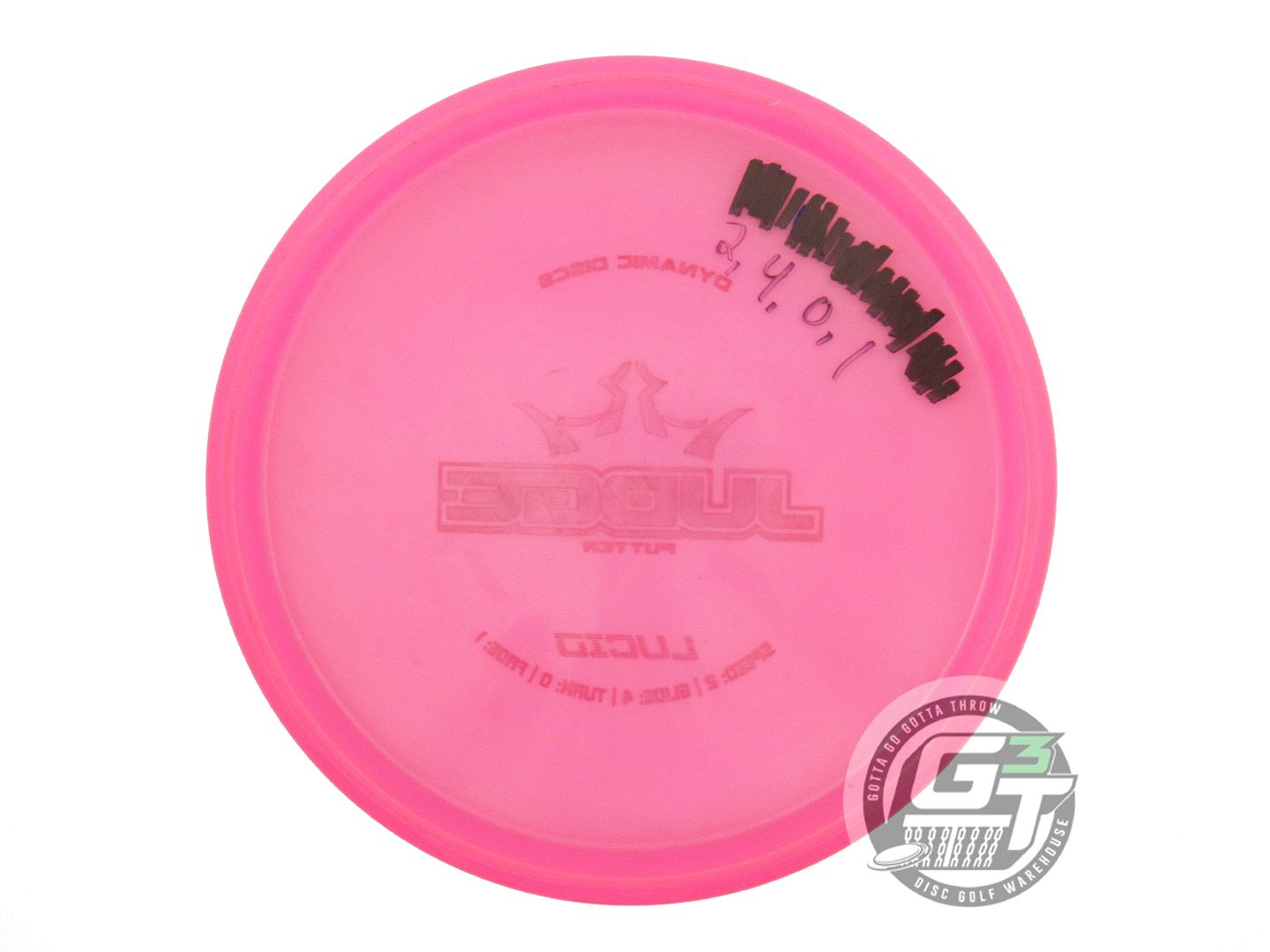 USED Dynamic Discs Lucid Judge 175g Pink Red Foil Putter Golf Disc