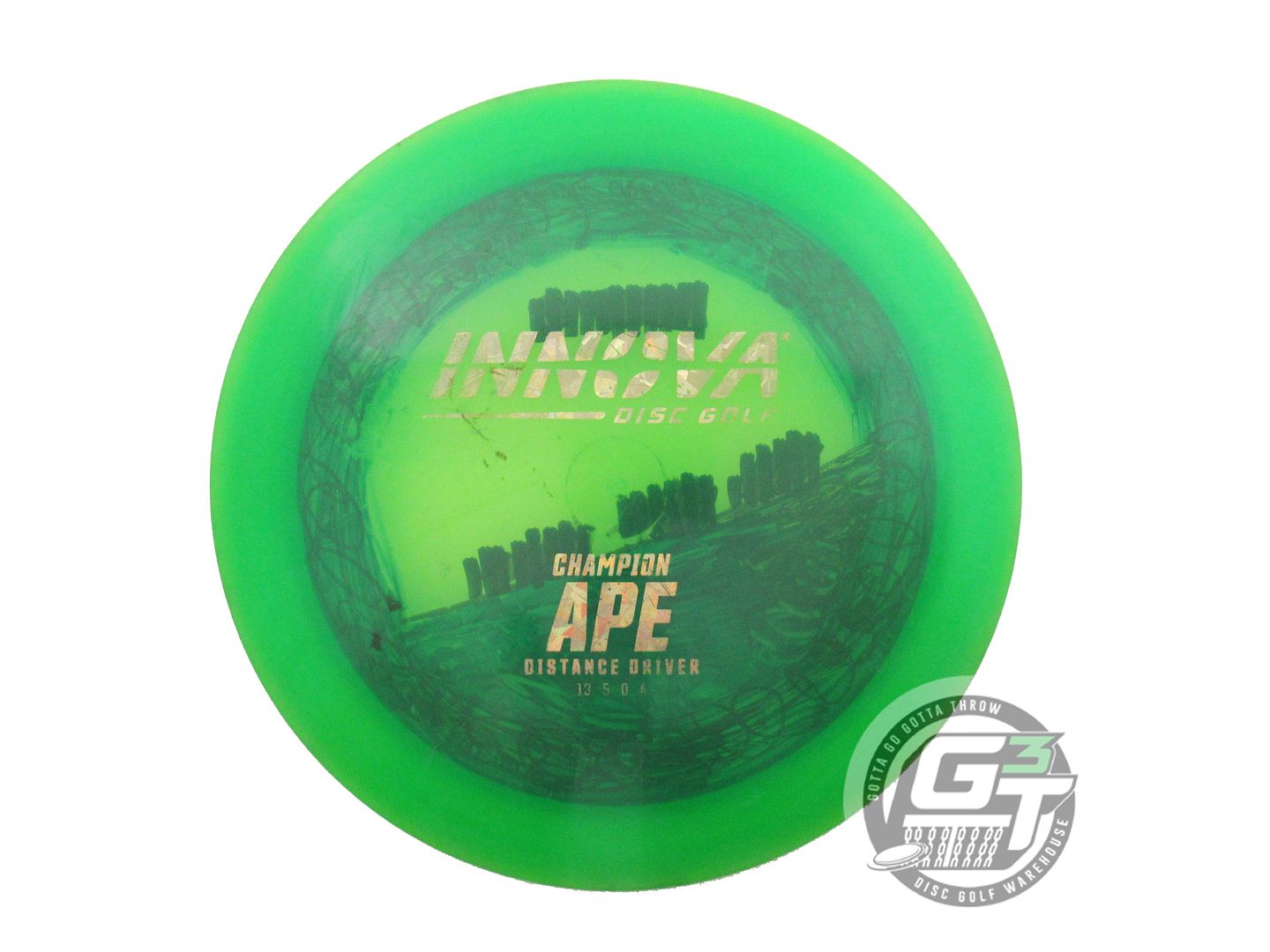 USED Innova Champion Ape 171g Green Gold Shatter Foil Distance Driver Golf Disc