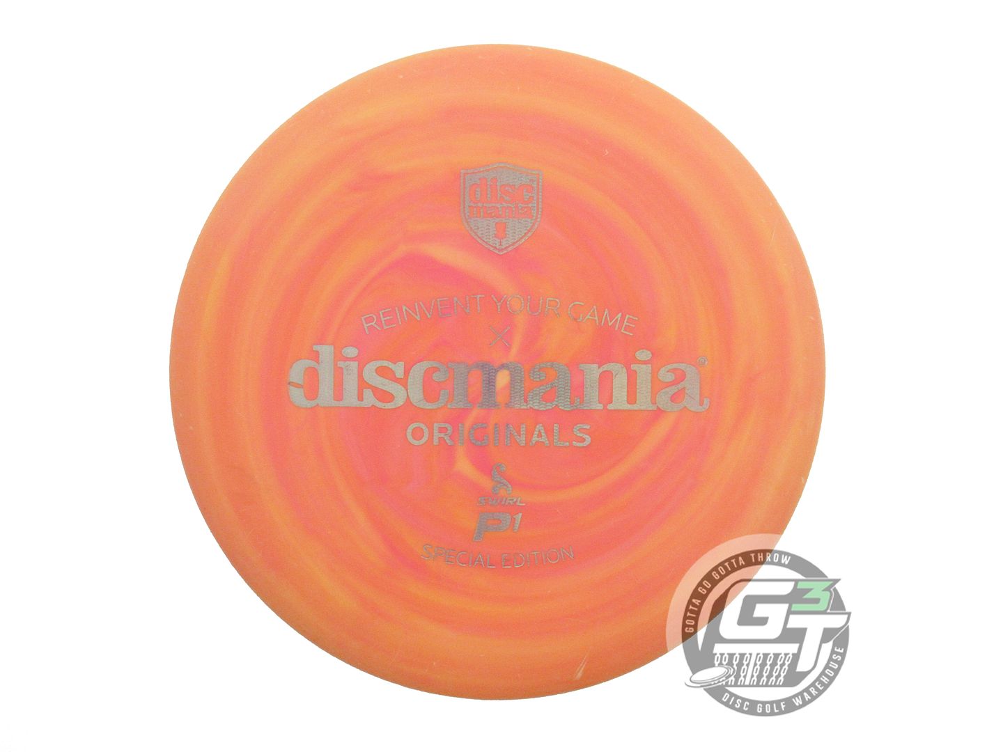 USED DiscMania [SE] Swirl D-Line P1 173g Orange-Pink Putter Golf Disc