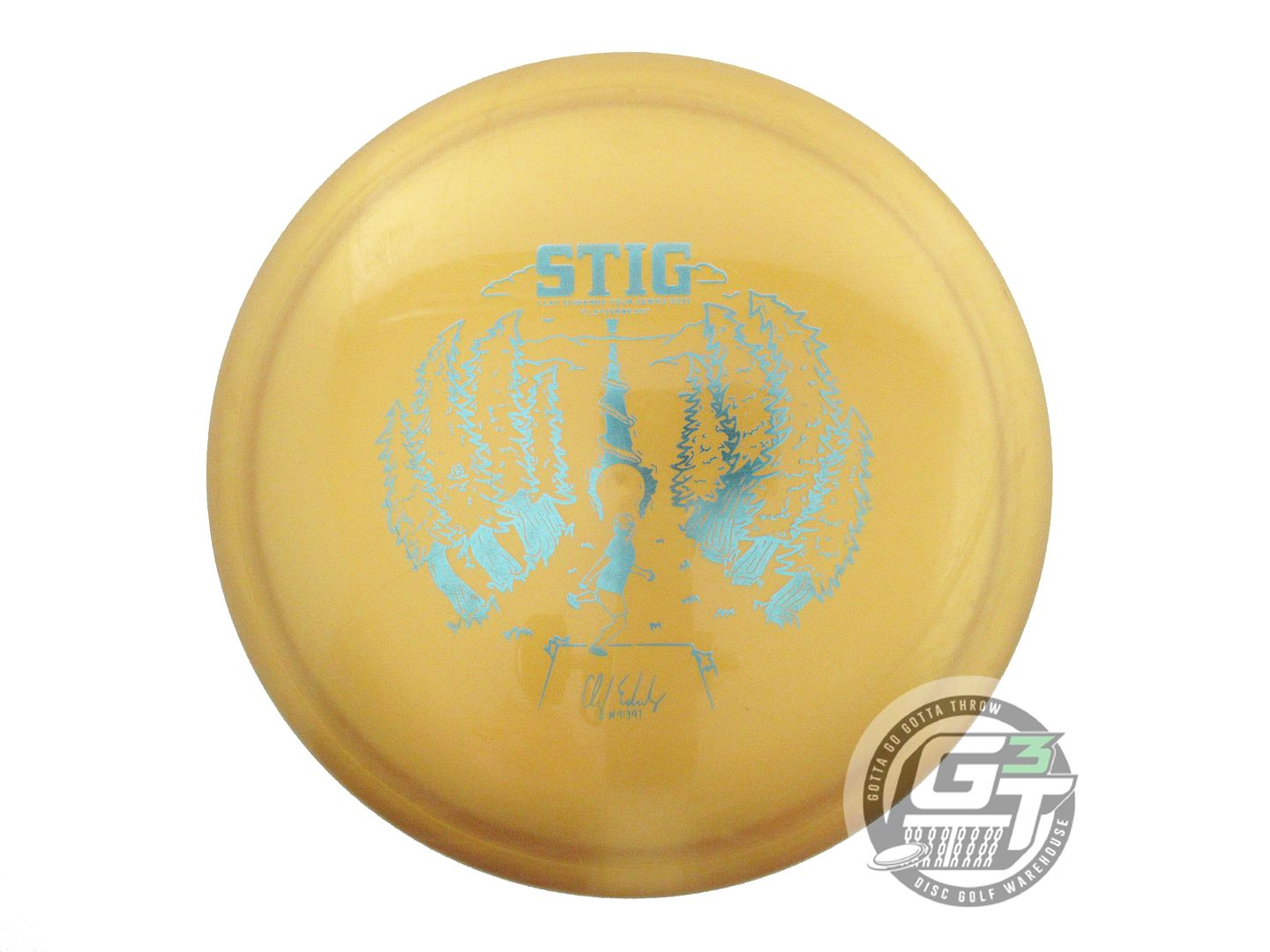 USED Kastaplast [EDWARDS] K1 Hard Stig 174g Gold Aqua Foil Midrange Golf Disc