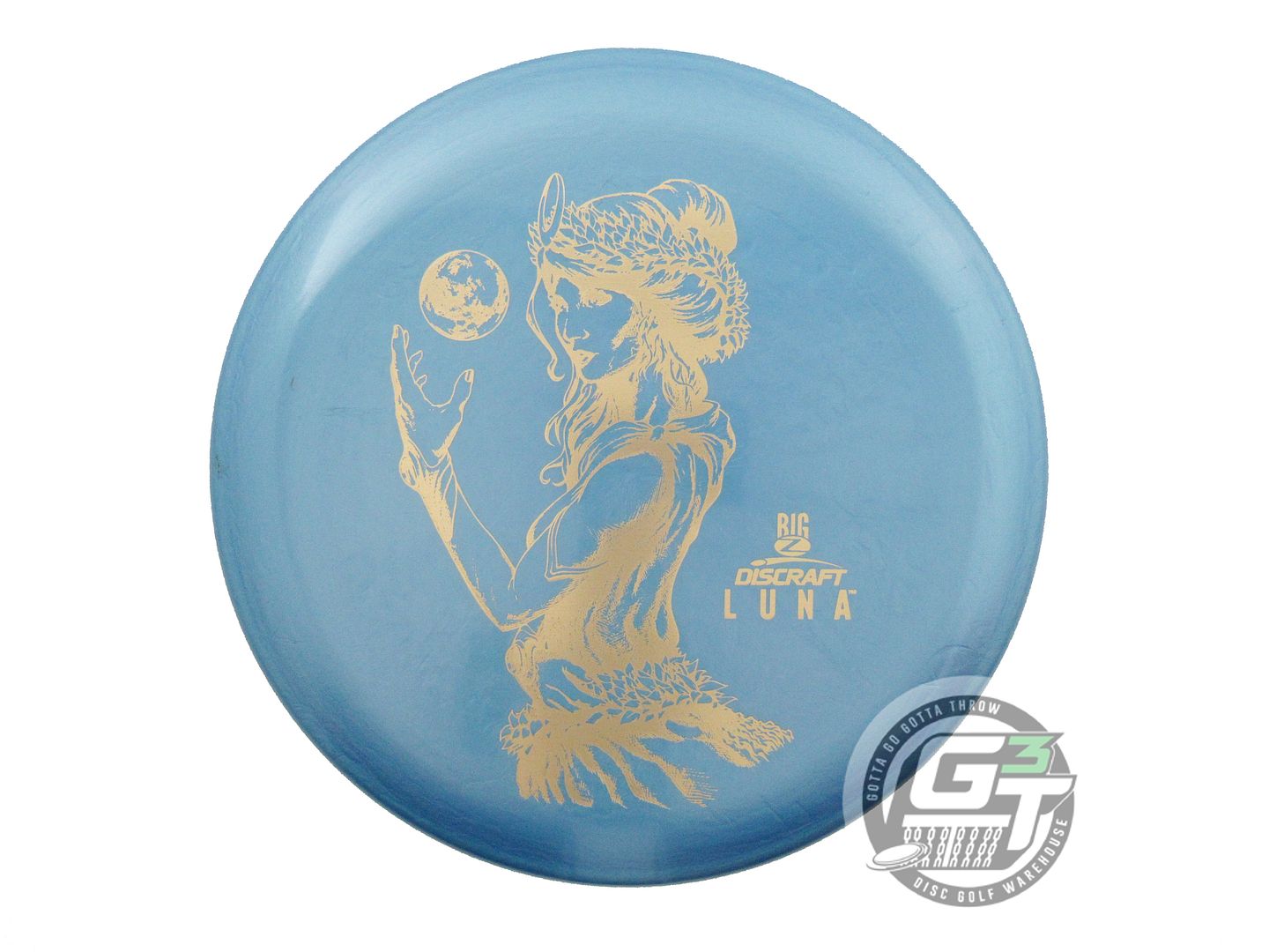 USED Discraft [McBETH] Big Z Luna 174g Blue Gold Stamp Putter Golf Disc