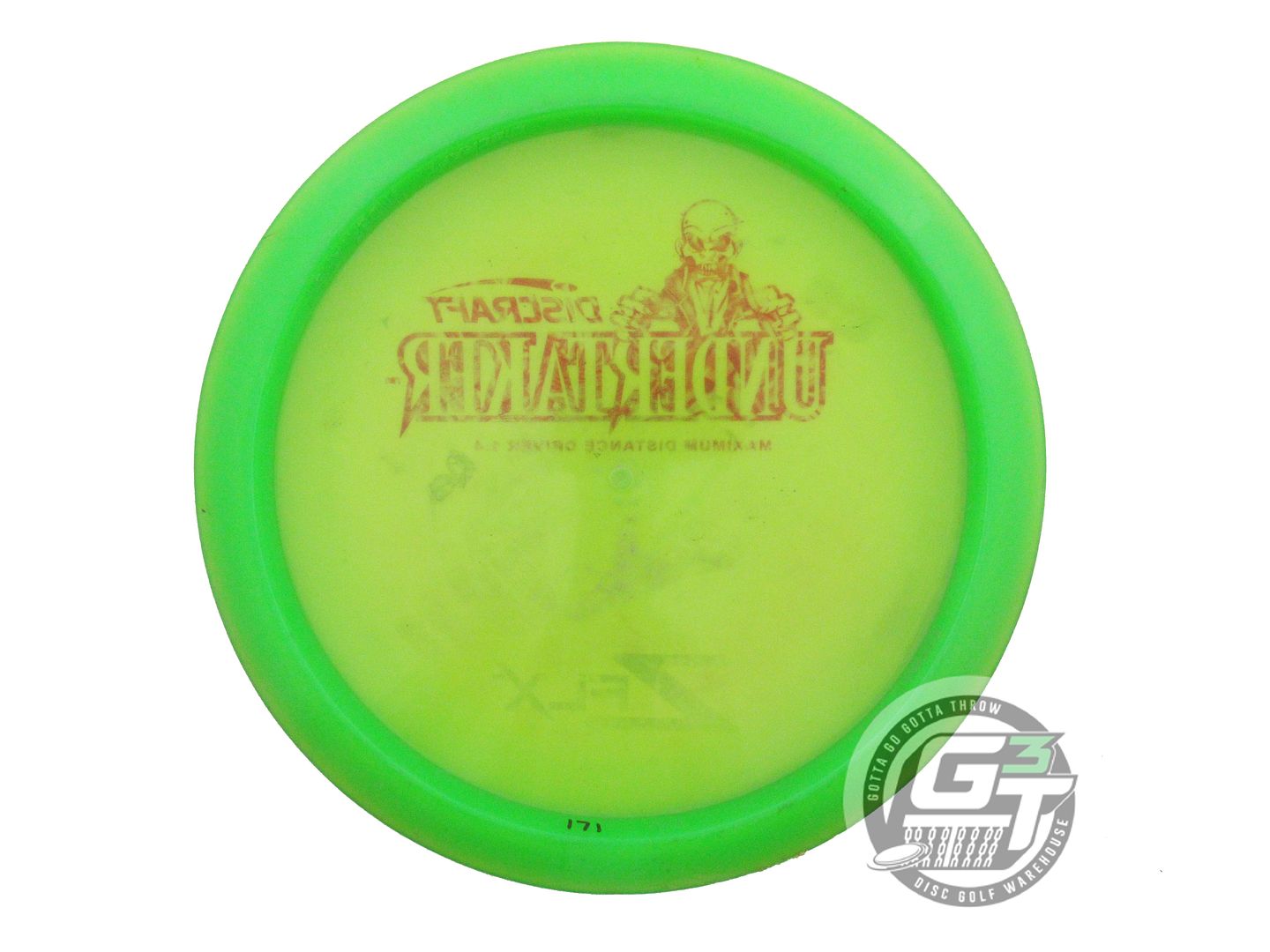 USED Discraft Z FLX Undertaker 171g Green Red Foil Distance Driver Golf Disc