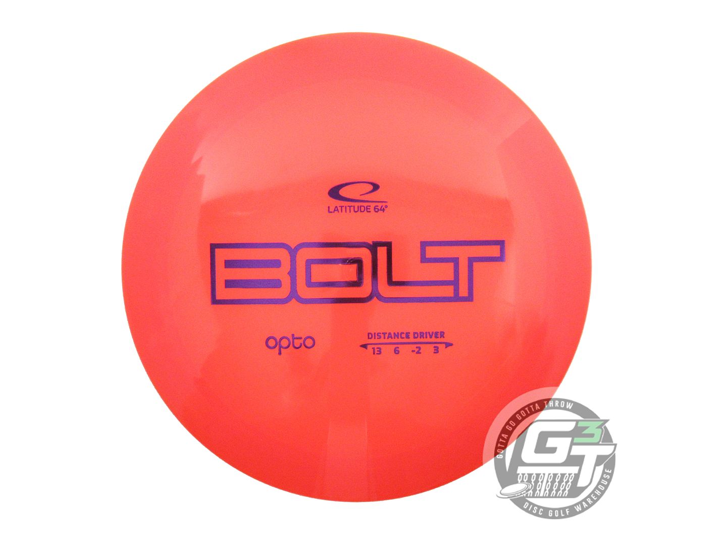 USED Latitude 64 Opto Bolt 175g Orange Purple Foil Distance Driver Golf Disc