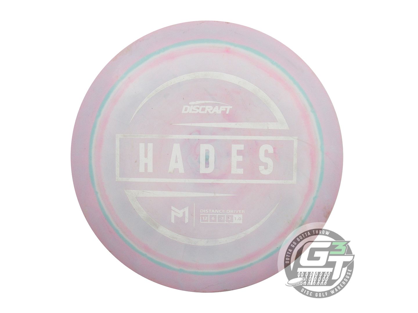 USED Discraft [McBETH] ESP Hades 174g Pink-Seafoam White Stamp Driver Golf Disc