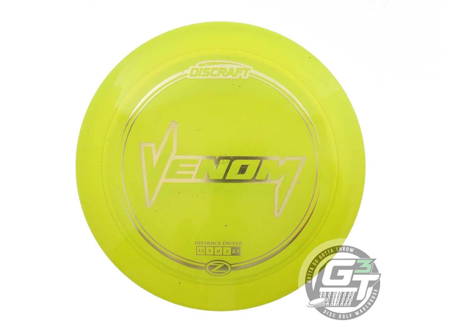USED Discraft Z Venom 173g Yellow Gold Foil Distance Driver Golf Disc