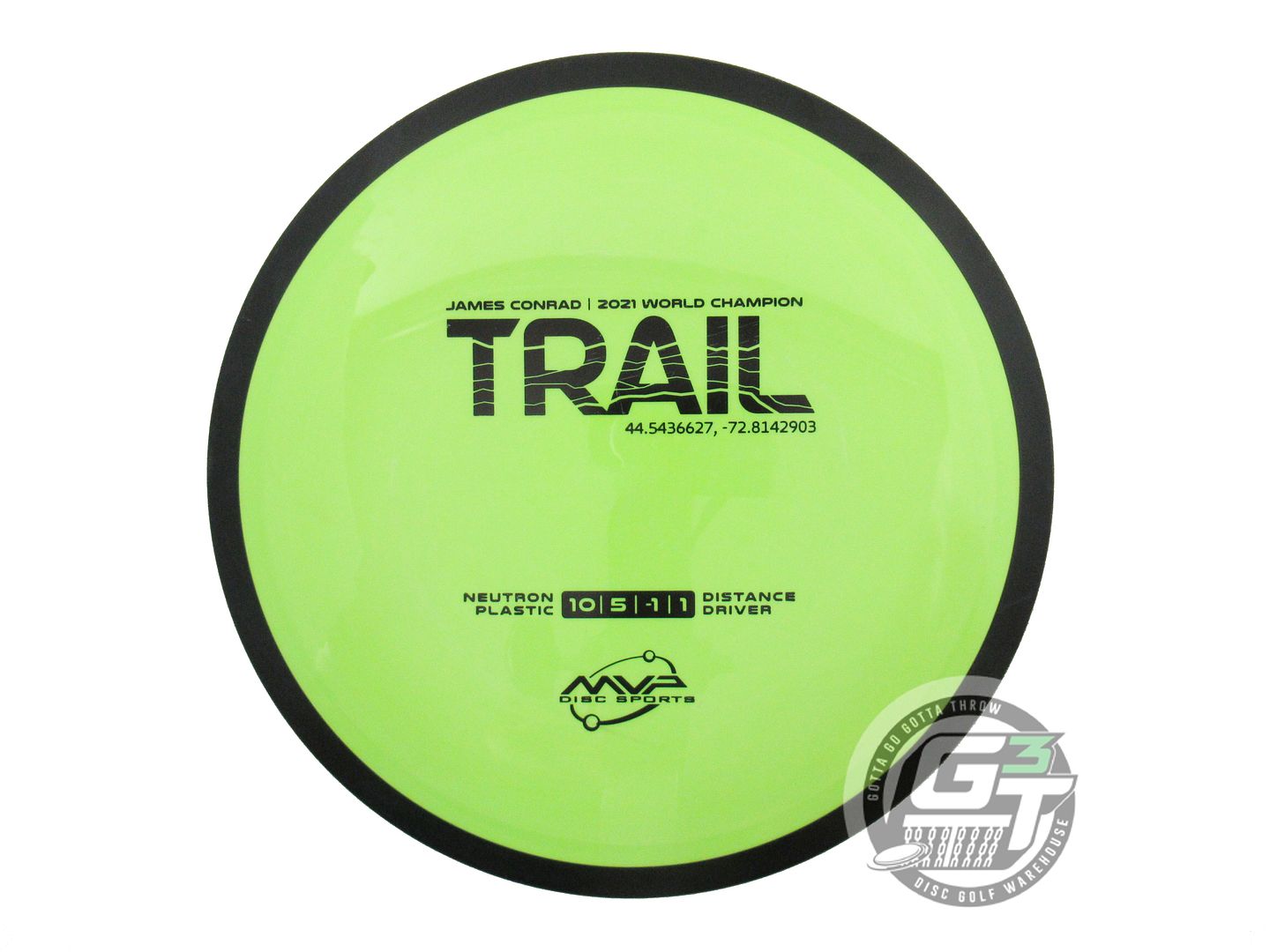 USED MVP Disc Sports Neutron Trail 169g Lime Distance Driver Golf Disc