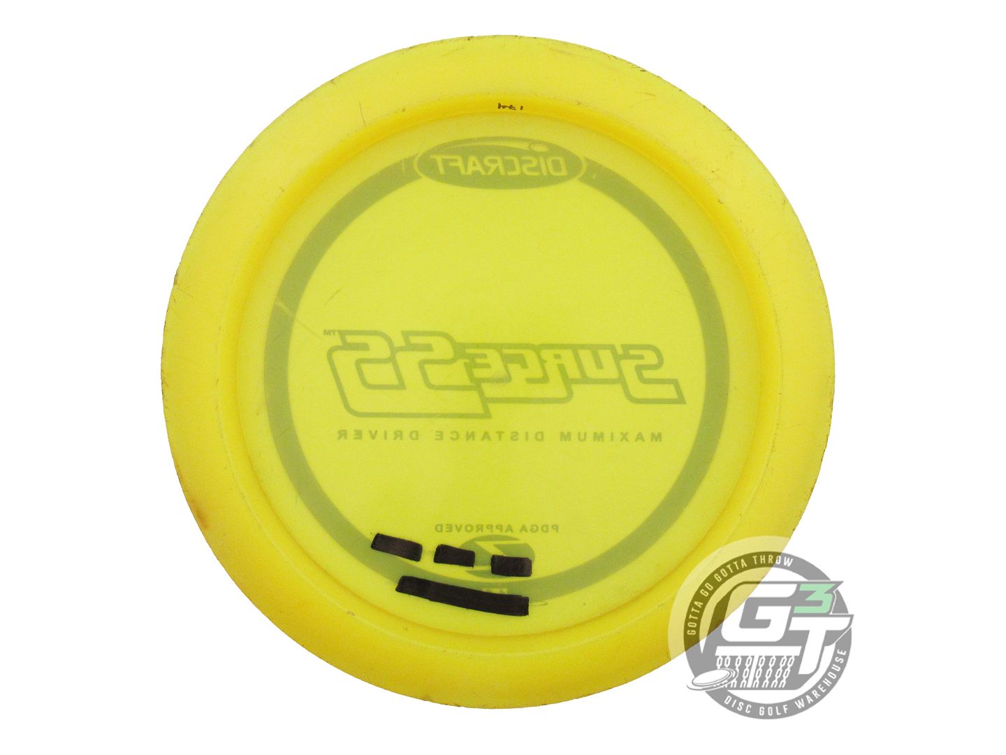 USED Discraft Z Surge SS 174g Yellow Gray Foil PFN Distance Driver Golf Disc