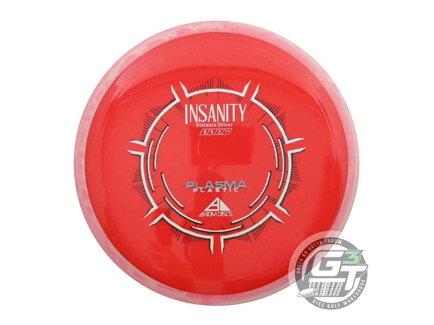 USED Axiom Discs Plasma Insanity 174g Red Pink Rim Distance Driver Golf Disc