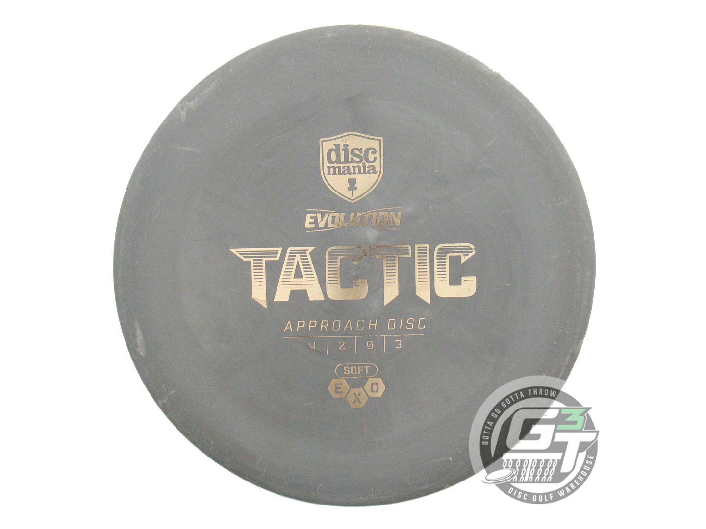 USED DiscMania EXO Soft Tactic 176g Gray Silver Foil Putter Golf Disc