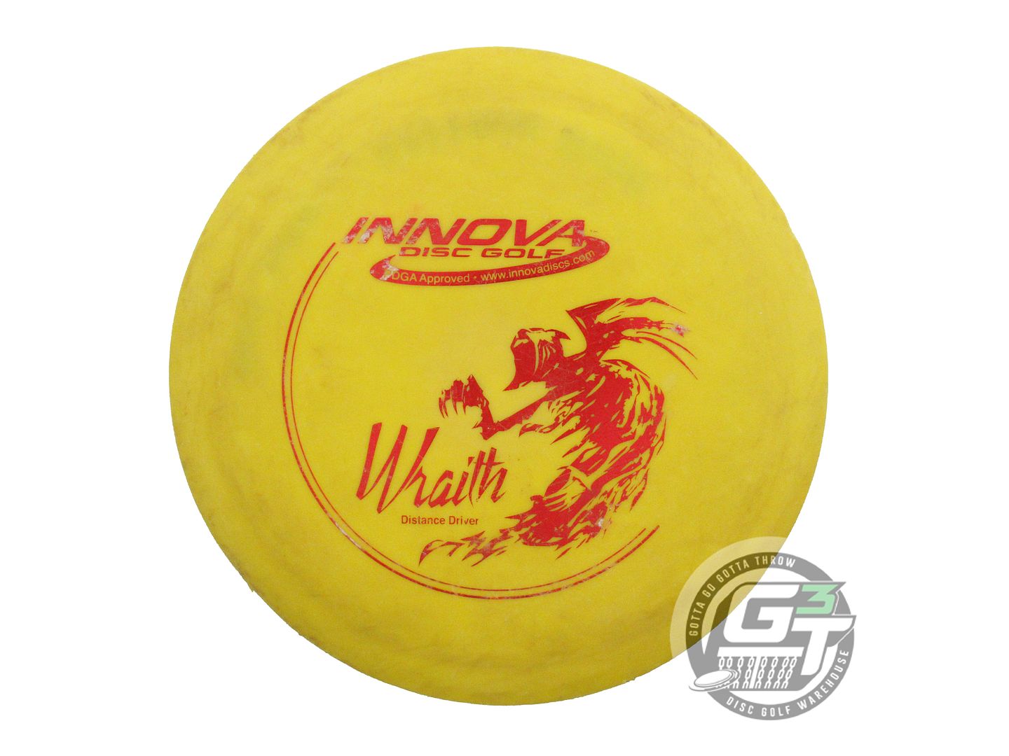 USED Innova DX Wraith 175g Yellow Red Foil Distance Driver Golf Disc