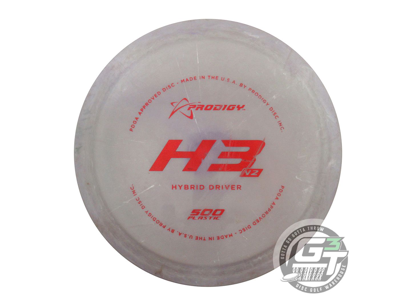 USED Prodigy Discs 500 H3 V2 174g Lilac-Gray Red Foil Hybrid Driver Golf Disc