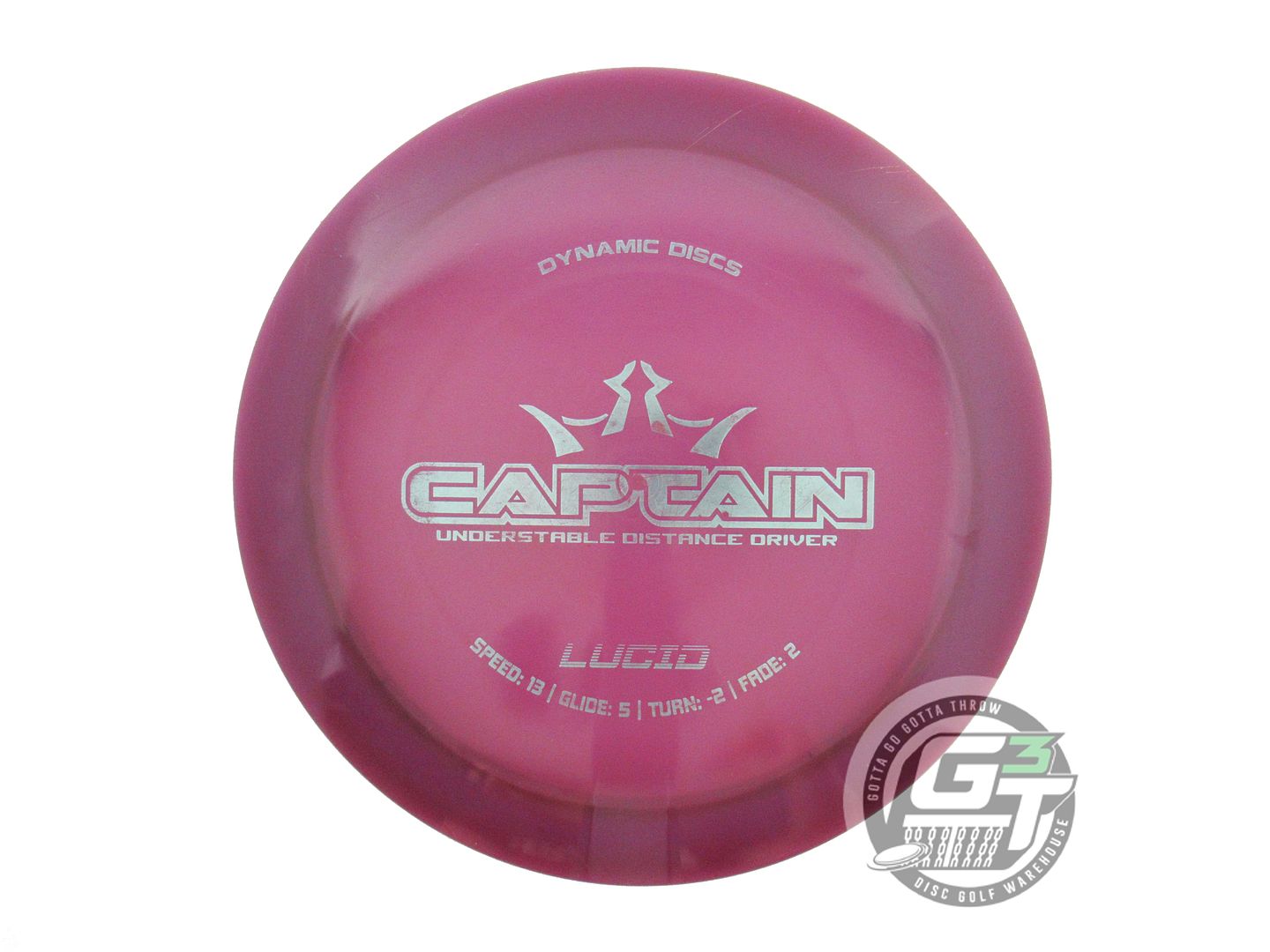 USED Dynamic Discs Lucid Captain 170g Purple Silver Foil Distance Driver Disc