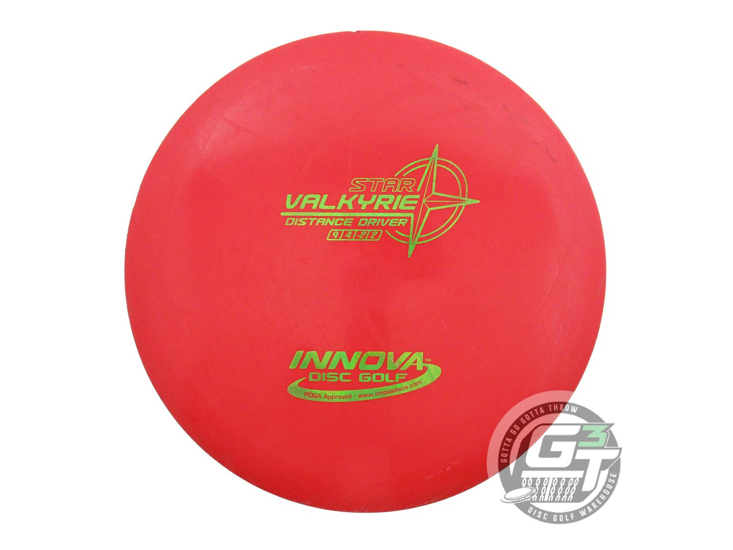 USED Innova Star Valkyrie 171g Red Lime Foil Distance Driver Golf Disc