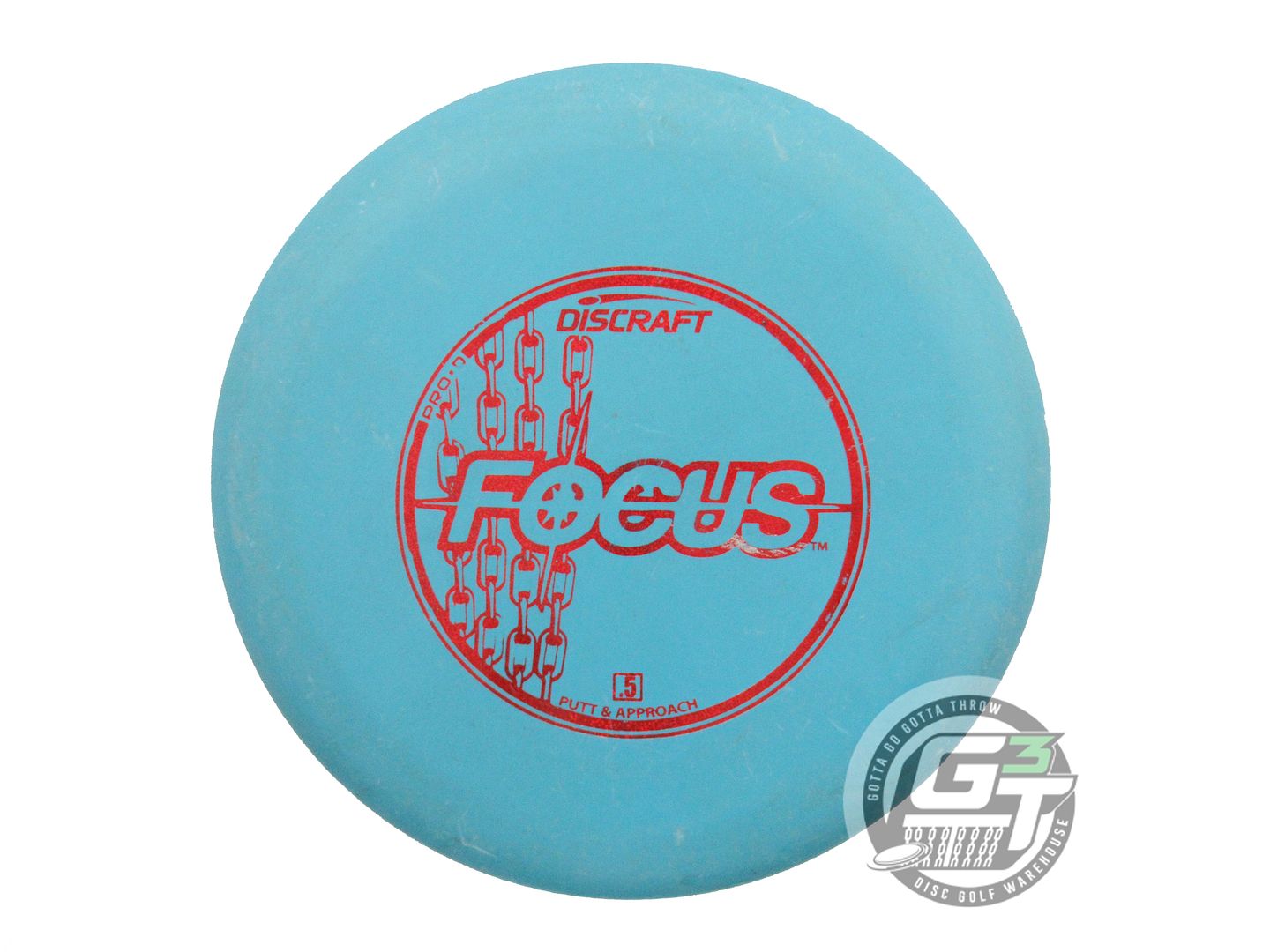 USED Discraft Pro D Focus 177g Teal Red Glitter Foil Putter Golf Disc
