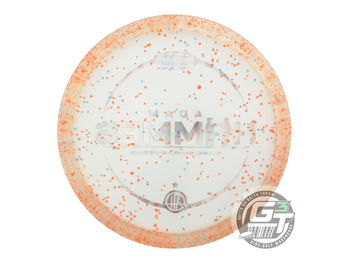 NOS Discraft [HAMMES] Confetti Z Zone 175g Peach Flag Foil Putter Golf Disc