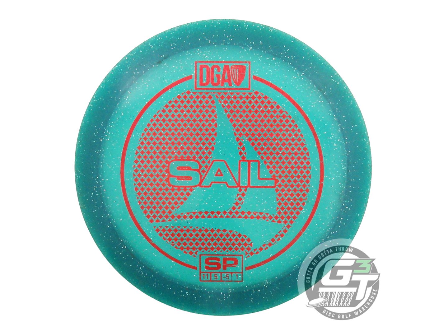 USED DGA SP Line Sail 177g Green Red Glitter Foil Distance Driver Golf Disc