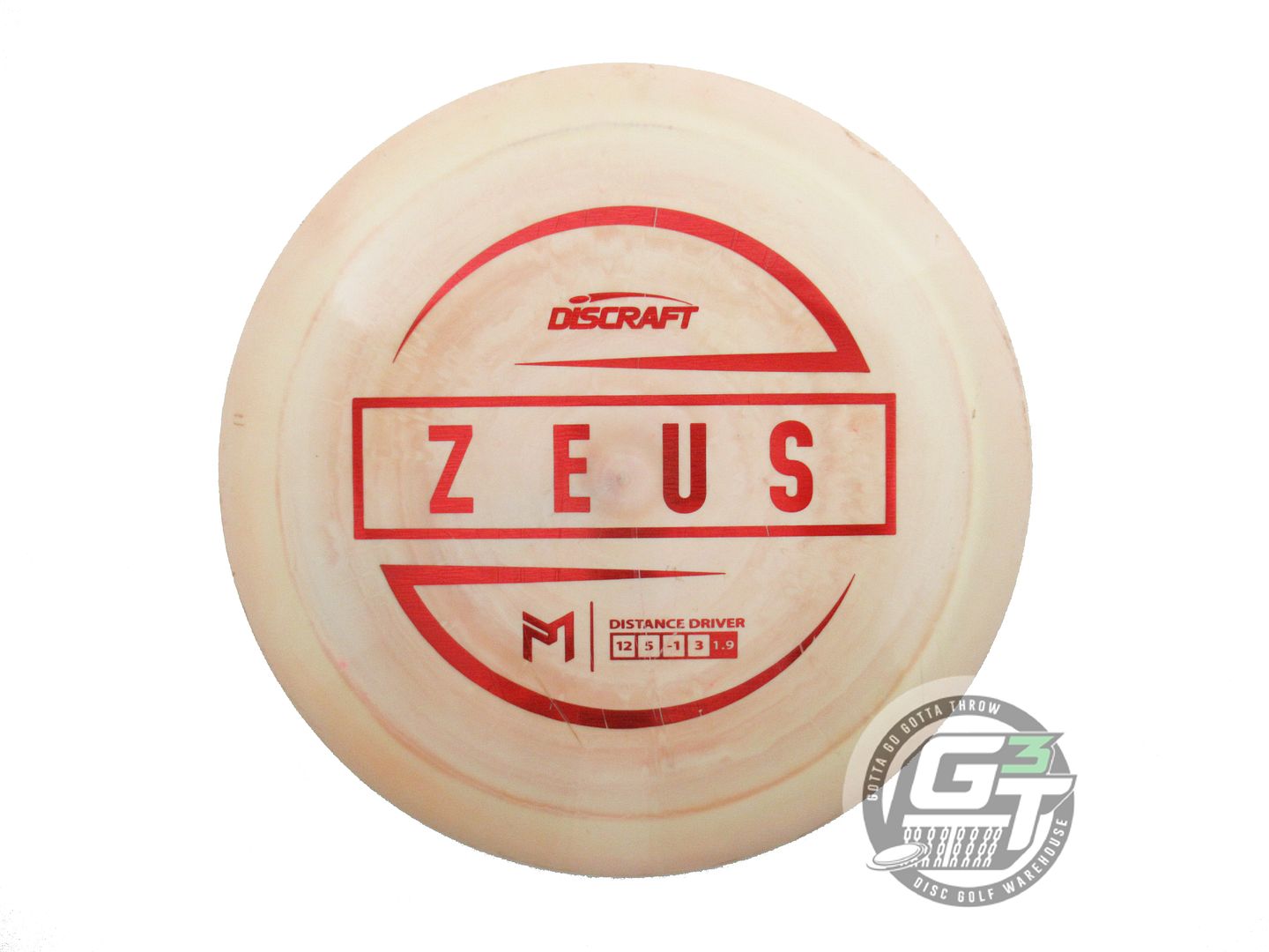USED Discraft [McBETH] ESP Zeus 175g Peach Red Holo Foil Driver Golf Disc