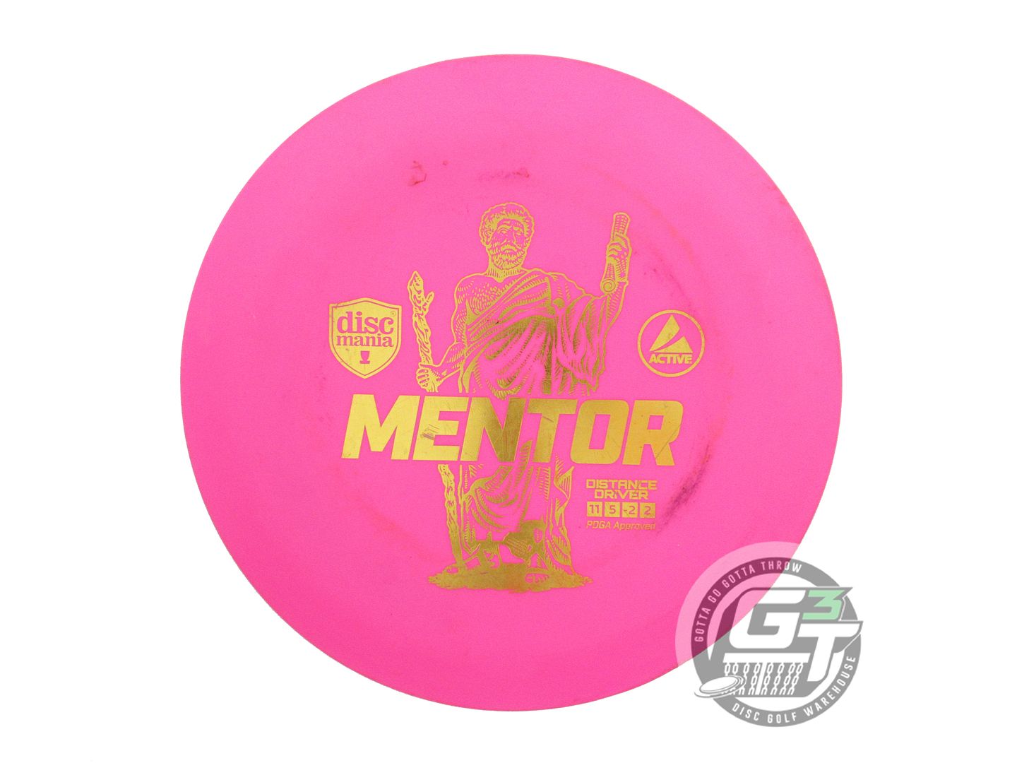 USED DiscMania Active Base Mentor 167g Pink Gold Foil Distance Driver Golf Disc