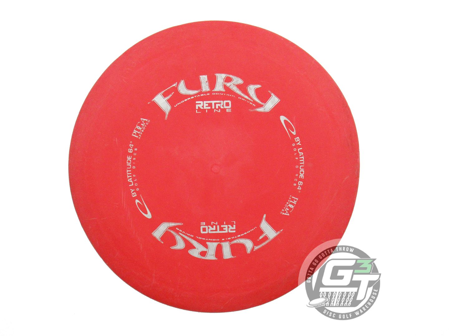 USED Latitude 64 Retro Fury 170g Red Silver Shatter Fairway Driver Golf Disc