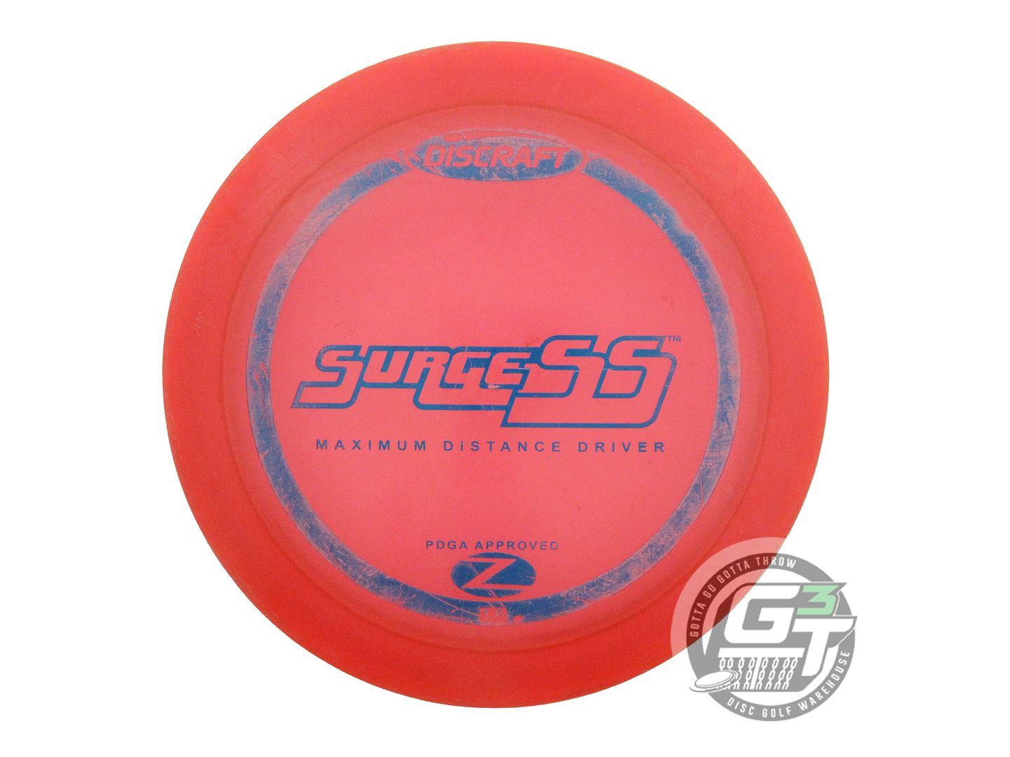 USED Discraft Z Surge SS 170g Red Blue Stamp PFN Distance Driver Golf Disc