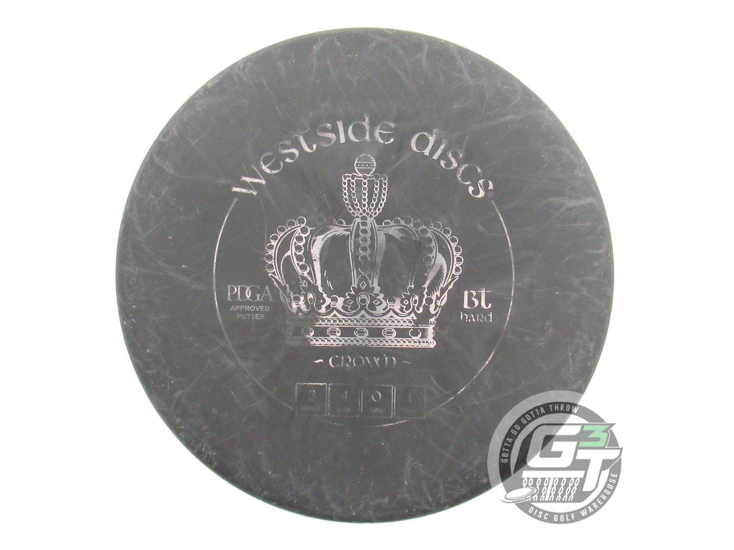 USED Westside Discs BT Hard Crown 176g Black Silver Foil Putter Golf Disc