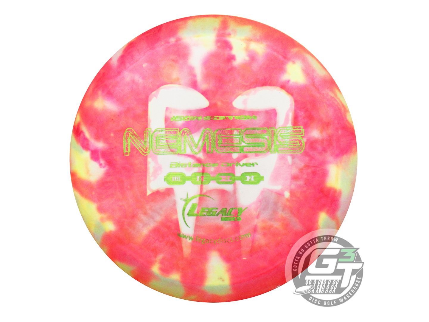 USED Legacy Discs Icon Nemesis 175g White HOME DYED Distance Driver Golf Disc