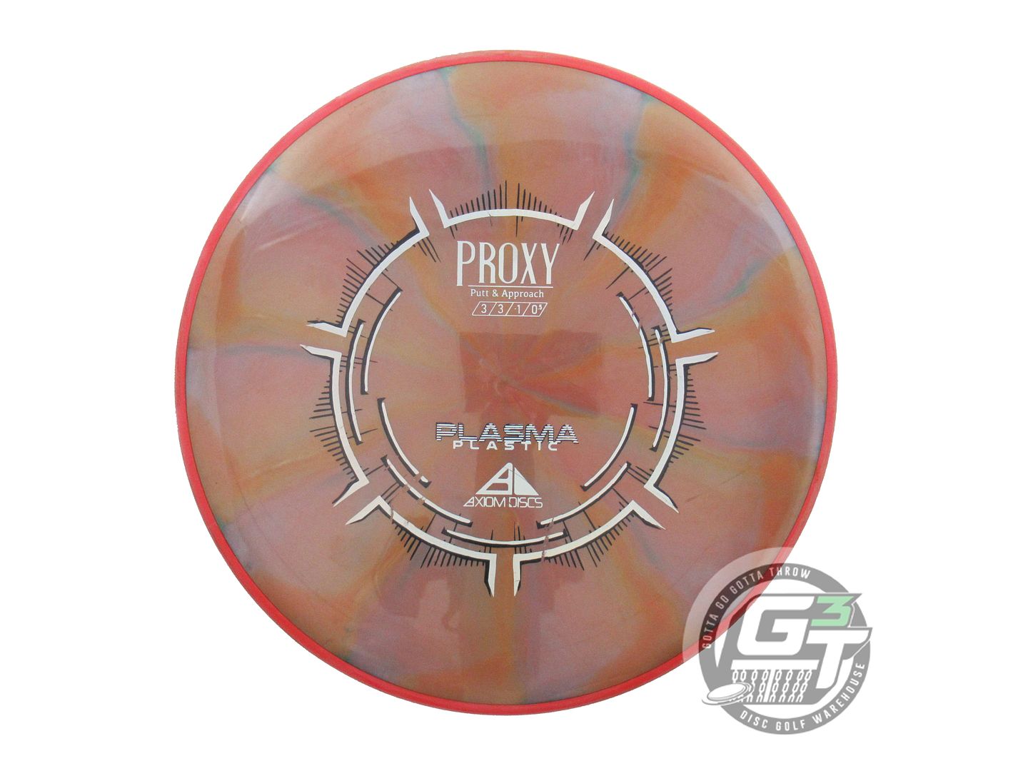 USED Axiom Discs Plasma Proxy 174g Orange-Pink Red Rim Putter Golf Disc