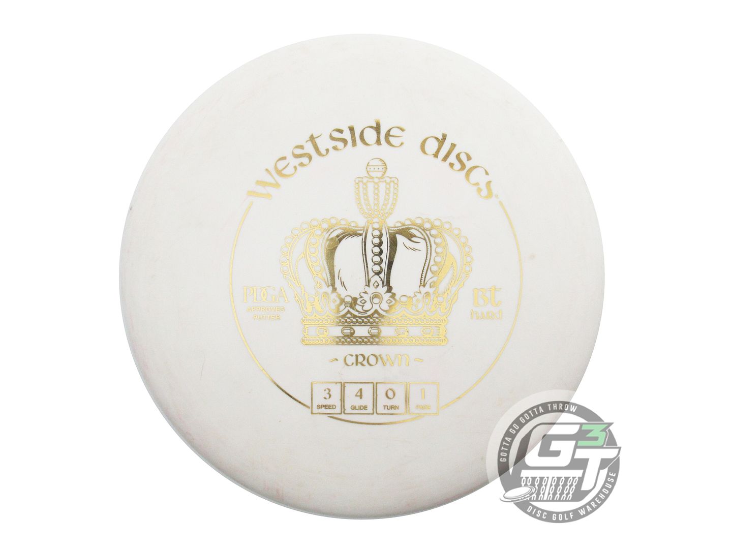 USED Westside Discs BT Hard Crown 173g White Gold Foil Putter Golf Disc