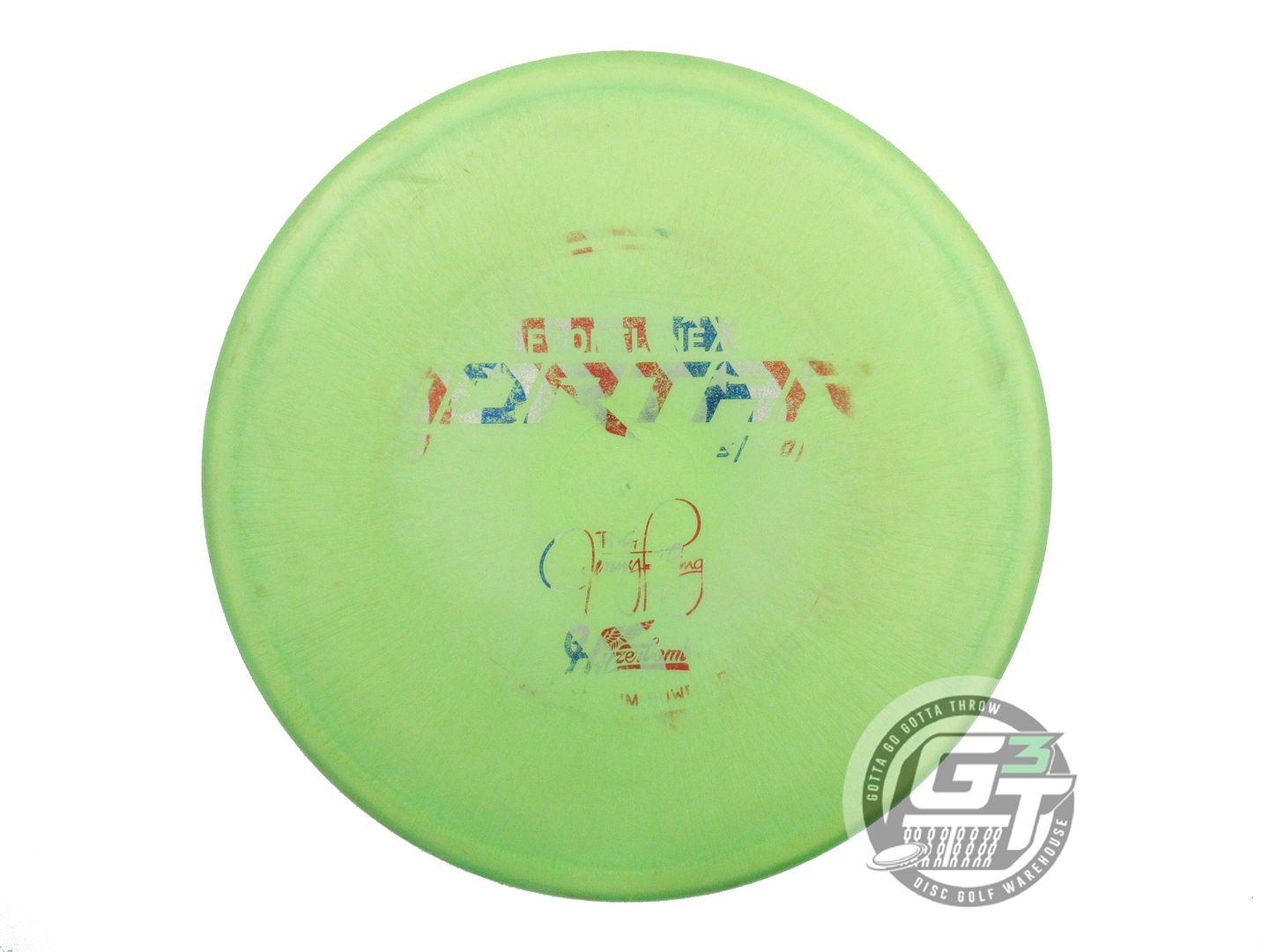 USED Hyzerbomb Frontline-X Mortar 175g Lime Flag Foil Midrange Golf Disc