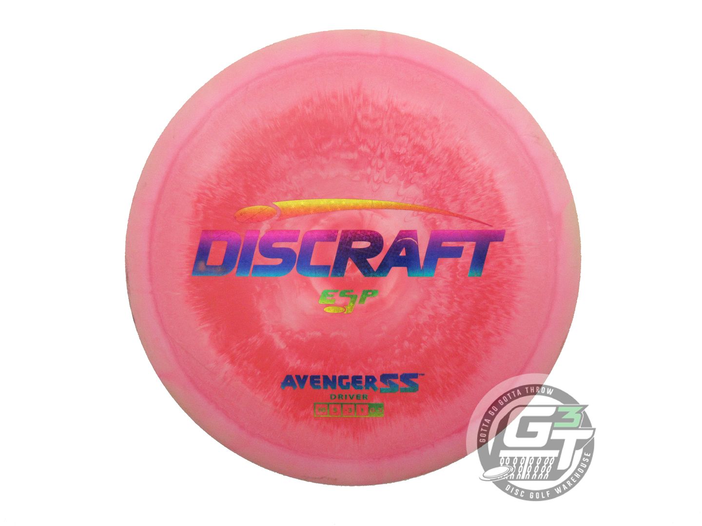 USED Discraft ESP Avenger SS 172g Pink-Red Rainbow Star Distance Driver Disc