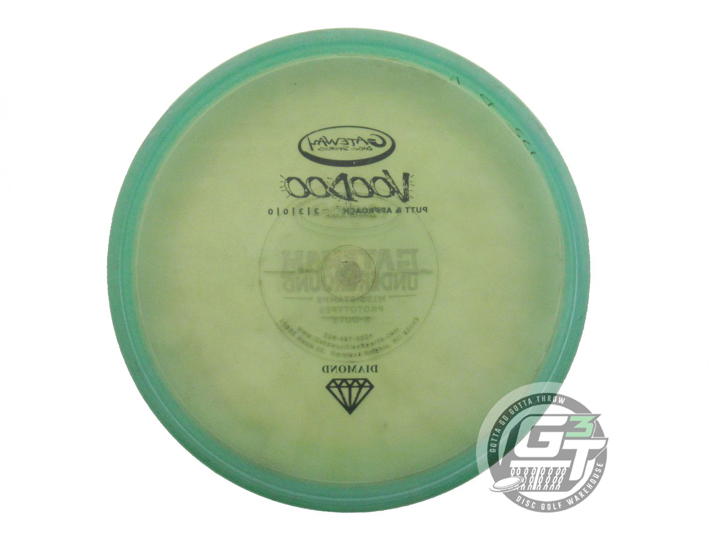 USED Gateway X-OUT Diamond Voodoo 175g Green Putter Golf Disc