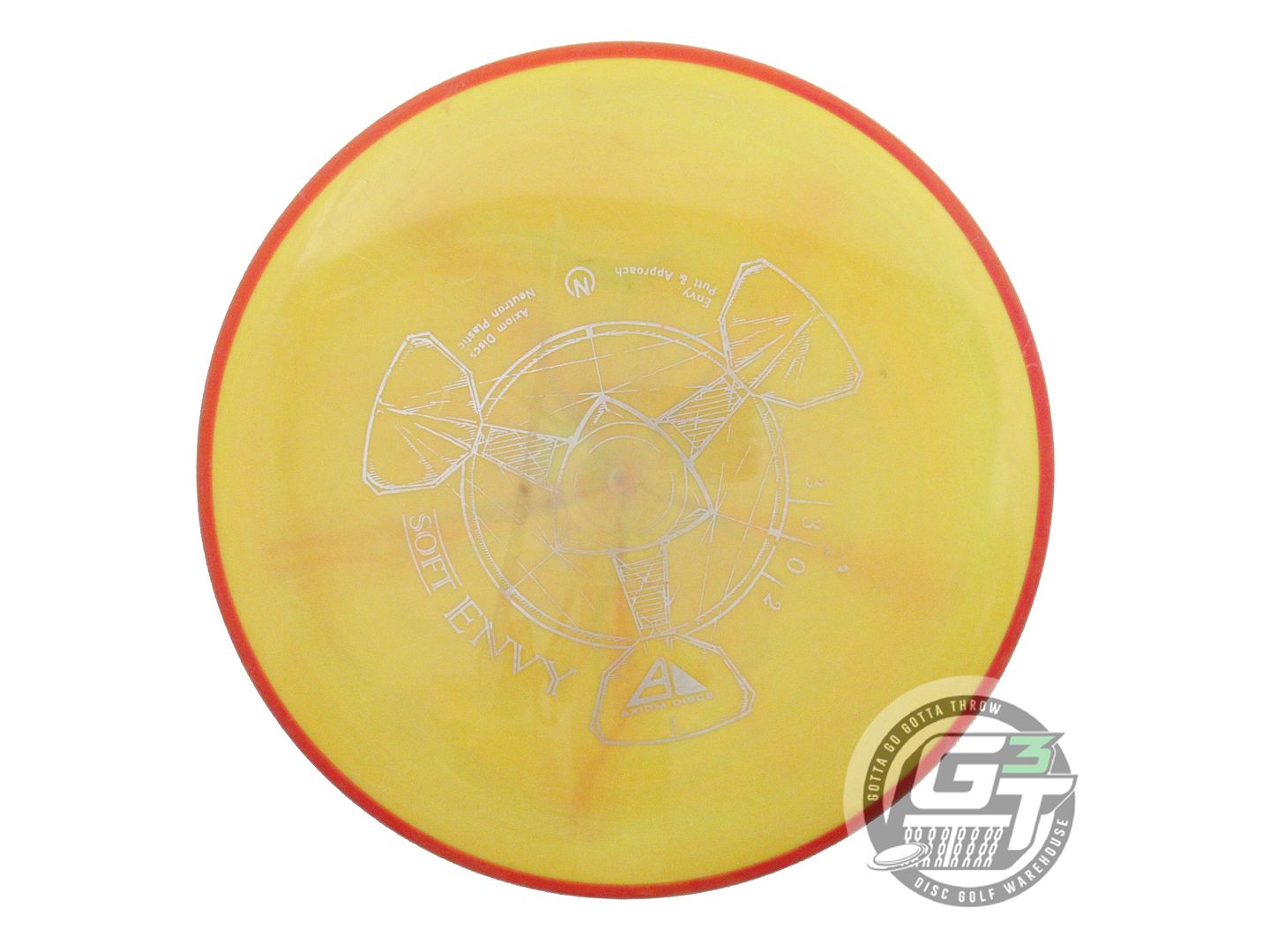 USED Axiom Discs Neutron Soft Envy 174g Yellow Red Rim Putter Golf Disc