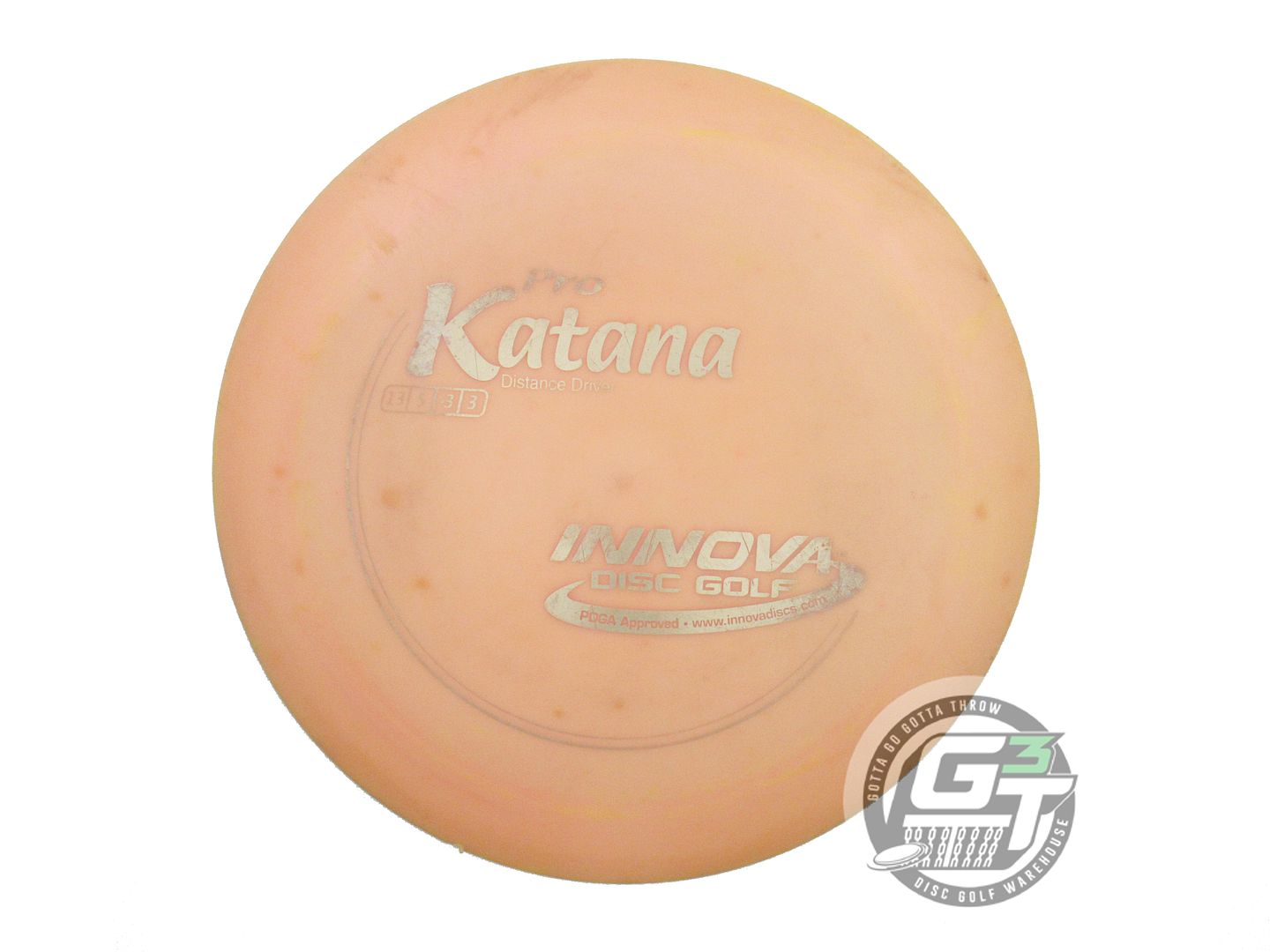 USED Innova Pro Katana 166g Peach Gold Foil Distance Driver Golf Disc
